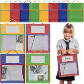 Photo 1 of 12 Packs Book Bags for Classroom Book Pouches Bulk Reading Book Bags with Handles Name Tags Clear Nylon Book Bags for Student School Classroom Homework Supplies, 12.6 x 10 Inch