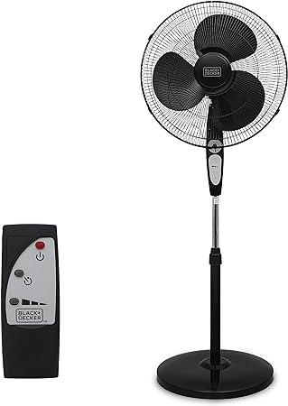 Photo 1 of BLACK+DECKER BFSR18B 18 Inches Stand Fan with Remote, Black
