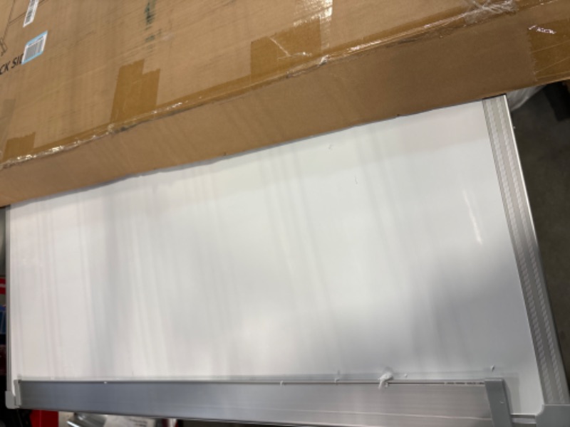Photo 1 of Double-Sided Mobile Whiteboard Magnet Dry Erase Board on Wheels - Aluminum Frame Magnetic Portable Stand Whiteboard- 48"x36" Rolling White Boards with Easy Flip Feature Double-side 48"x36"