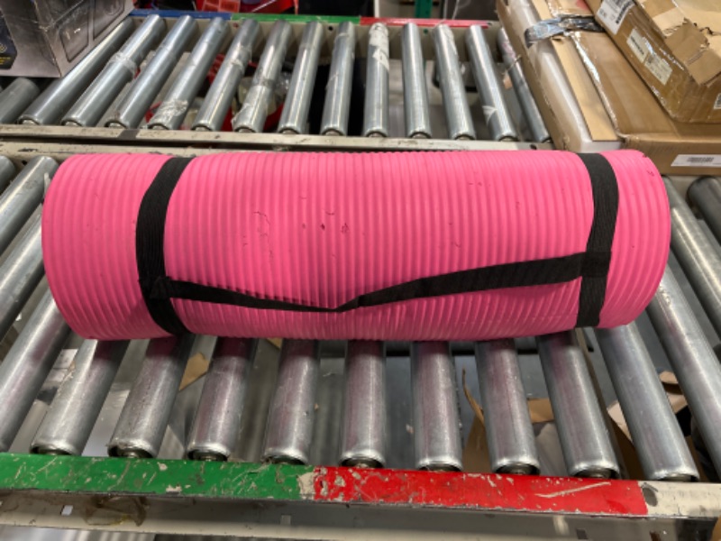 Photo 2 of Amazon Basics 1/2-Inch Extra Thick Exercise Yoga Mat Pink Yoga Mat