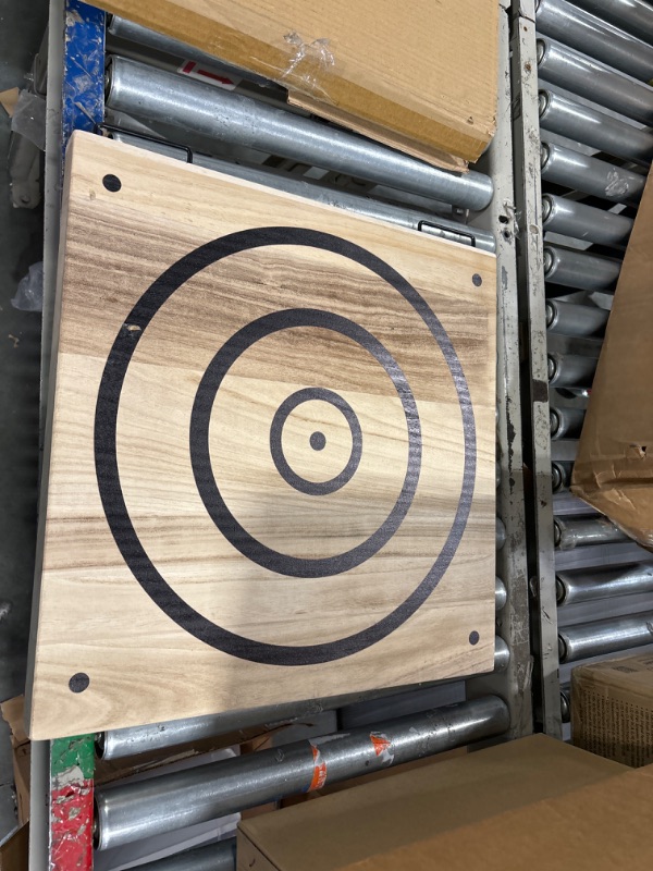 View 3 of Heavy Wooden Axe Throwing Target & Flying Knife Throwing Target with Handles Double Side