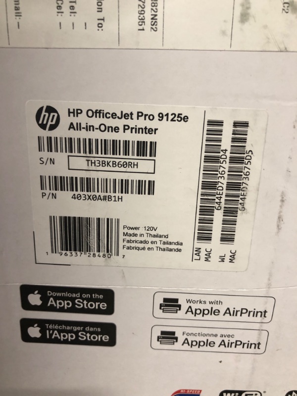 Photo 5 of HP OfficeJet Pro 9125e Wireless All-in-One Color Inkjet Printer, Print, scan, Copy, fax, ADF, Duplex Printing Best for Office, 3 Months of Ink Included (403X0A) New Version ***USED**