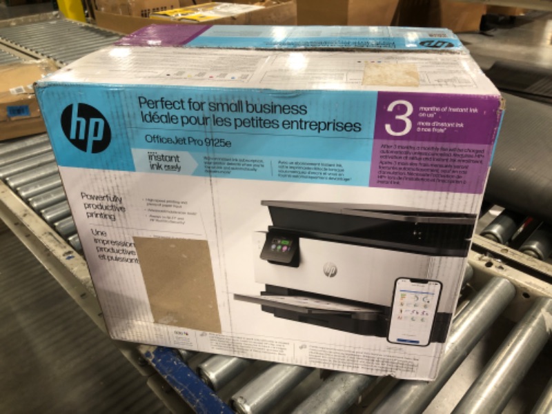 Photo 2 of HP OfficeJet Pro 9125e Wireless All-in-One Color Inkjet Printer, Print, scan, Copy, fax, ADF, Duplex Printing Best for Office, 3 Months of Ink Included (403X0A) New Version ***USED**