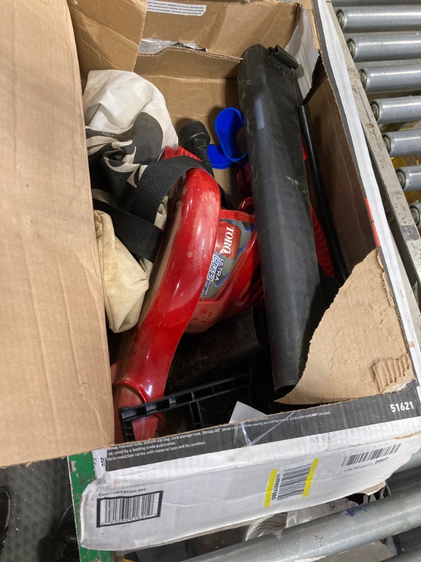 Photo 3 of **HEAVILY USED** Toro The Toro Company Toro UltraPlus Leaf Blower Vacuum, Variable-Speed (up to 250 mph) with Metal Impeller, 12 amp