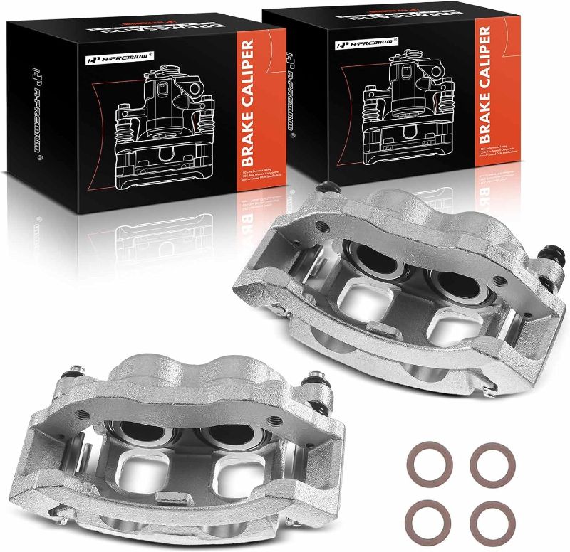 Photo 1 of A-Premium Disc Brake Caliper Assembly with Bracket Compatible with Ford & Lincoln Models - F-150 1999-2003 (7700 lb GVW), F-250 1997-1999, Expedition 1997-2002, Navigator 1998-2002 - Front Side
