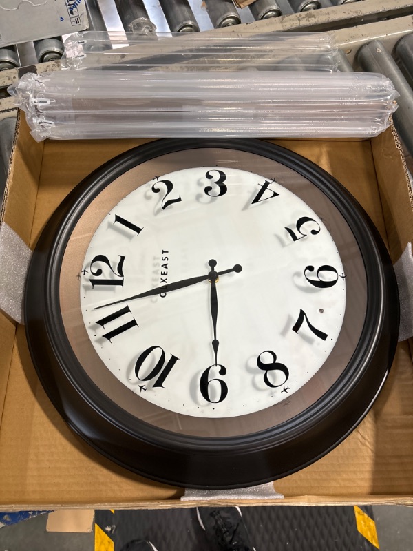 Photo 1 of 18 Inch Large Modern Farmhouse Illuminated Wall Clock with Smart Sensor,Lighted Wall Clock for Living Room Decor,Unique Wall Art Decor Clock,Oil Rubbed Bronze Black Oil Rubbed Bronze 18 Inch