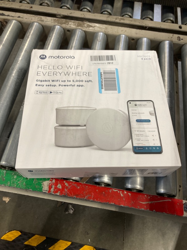 Photo 2 of Motorola MH7603 | WiFi 6 Router + Intelligent Mesh System | 3-Pack | Easy Setup, Security, Adblocking & Parental Controls with The Motosync app | AX1800 WiFi Three Pack