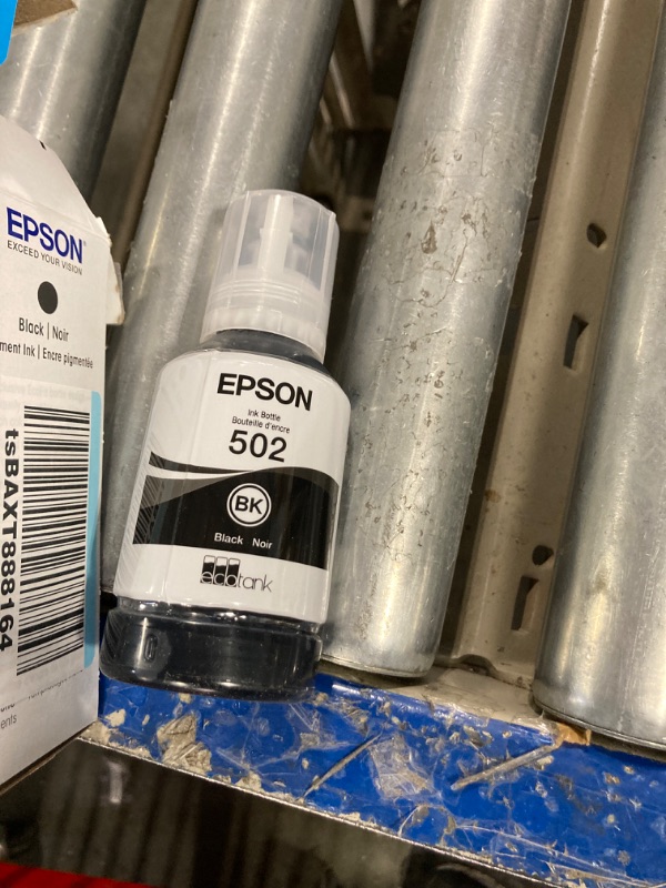 Photo 3 of EPSON T502 EcoTank Ink Ultra-high Capacity Bottle Black (T502120-S) for select Epson EcoTank Printers Black Bottle