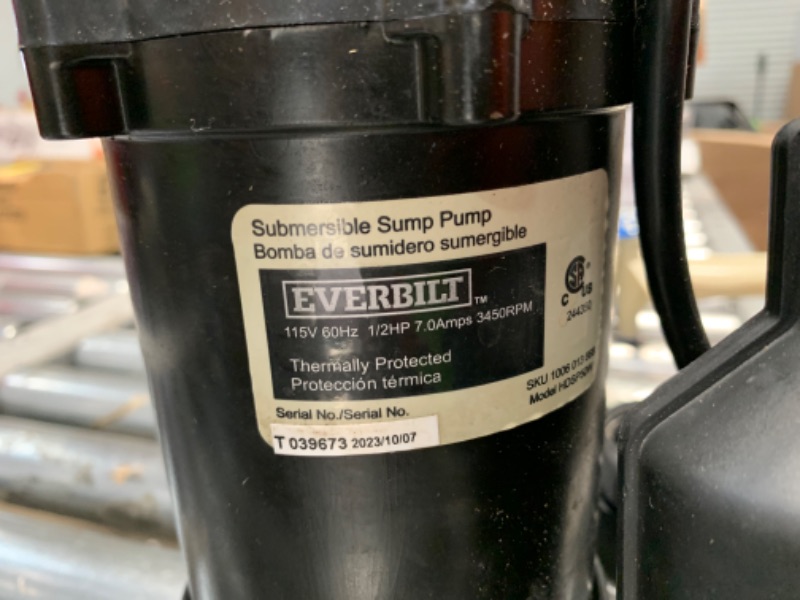 Photo 1 of 1/2 HP Aluminum Sump Pump Tether Switch