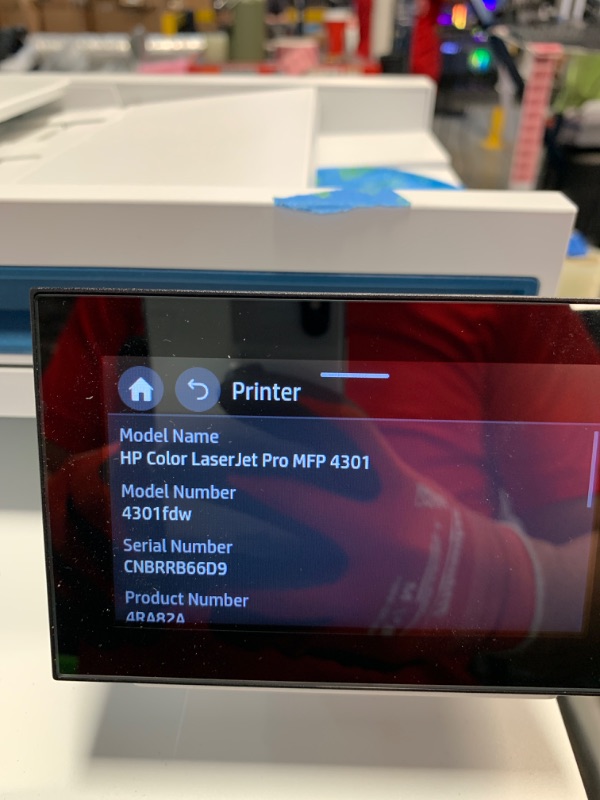 Photo 5 of HP Color LaserJet Pro MFP 4301fdw Wireless Printer, Print, scan, copy, fax, Fast speeds, Easy setup, Mobile printing, Advanced security, Best-for-small teams, white, 16.6 x 17.1 x 15.1 in New version