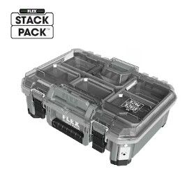 Photo 1 of *SEE NOTES** FLEX STACK PACK Medium Organizer Box 11-in W x 5.6-in H Gray Metal Lockable Tool Box
