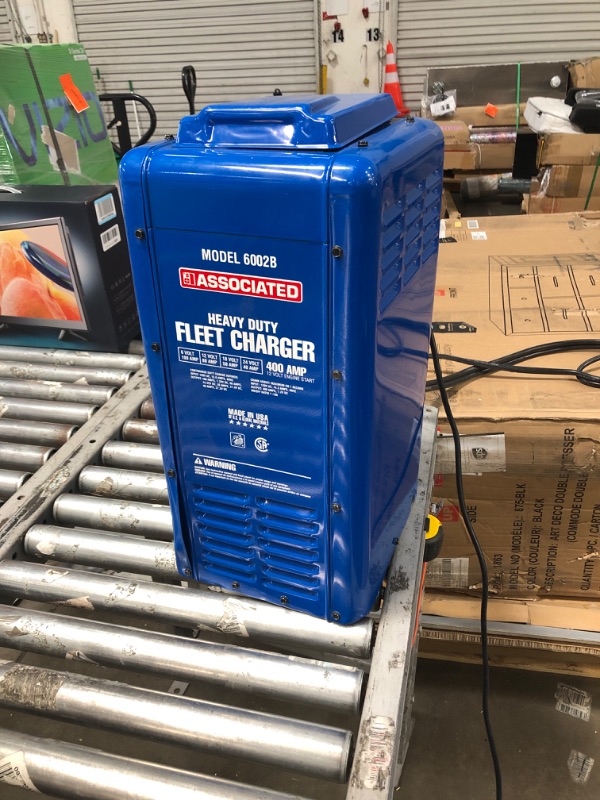 Photo 1 of **SEE NOTES** Associated Equipments 6002B 6/12/18/24V 100/80/50/40 Amp 400 Amp Charger Cranking Assist with Wheels