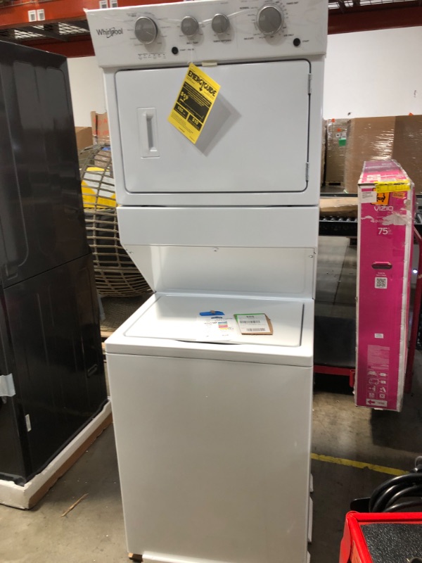 Photo 1 of ***Parts Only***Whirlpool Electric Stacked Laundry Center with 3.5-cu ft Washer and 5.9-cu ft Dryer
