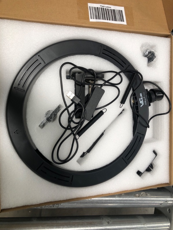 Photo 1 of 12" Ring Light with Boom Arm, LED Circle Light Desk Tripod Stand with Wireless Remote Control/Phone Holder/YouTube Video/Mic Clip for TikTok Makeup Vlog Streaming Online Meeting (JY-12)
