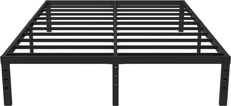 Photo 1 of 16 Inch Queen Bed Frame No Box Spring Required, Metal Platform Queen Size Bed Frames with 14 Inch Storage, 3,500 lbs Heavy Duty Non-slip Steel Slats Support, Easy Assembly Mattress Foundation