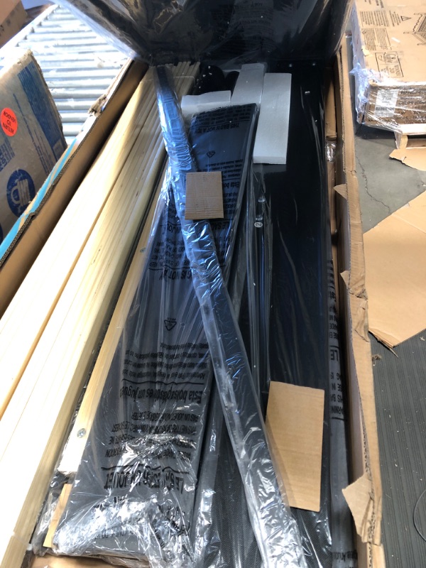 Photo 1 of VECELO Full Size Platform Bed Frame with Height Adjustable Upholstered Headboard, Modern Mattress Foundation,Strong Wood Slat Support, No Box Spring Needed, Easy Assembly Platform Bed Full Grey-1