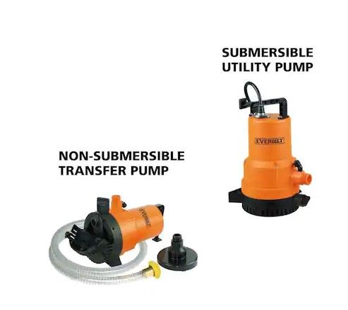 Photo 1 of 1/4 HP 2-in-1 Submersible Utility and Transfer Pump
