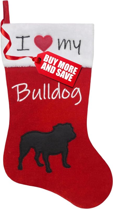 Photo 1 of 13” Large Christmas Stockings with Hanging Loop - Red Beagle Christmas Stocking with Velvet Fabric and Fleece Cuff - Stockings Christmas Tree Decorations - Family Stockings for Christmas