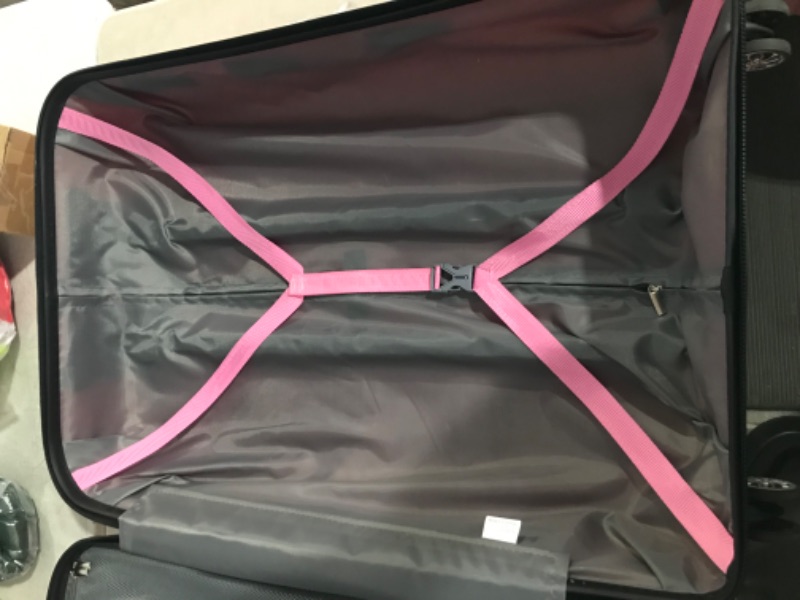 Photo 11 of ***MINOR DAMAGE TO MIDDLE SIZE ZIPPER*PICTURED*MINOR SCUFFS ON ALL***
Travelhouse Luggage Sets 3 Piece Suitcase Set, PP Hardshell Suitcase with Spinner Wheels, Lightweight Carry On Luggage with TSA Lock for Women Pink