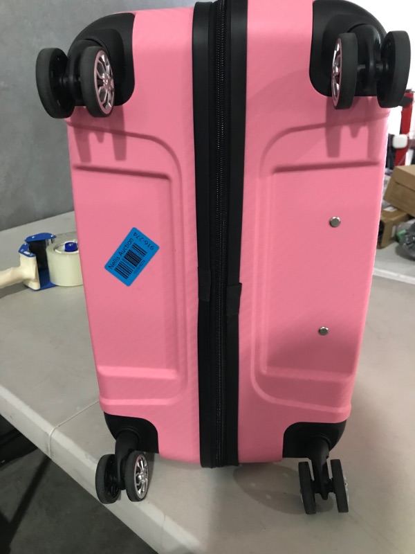 Photo 9 of ***MINOR DAMAGE TO MIDDLE SIZE ZIPPER*PICTURED*MINOR SCUFFS ON ALL***
Travelhouse Luggage Sets 3 Piece Suitcase Set, PP Hardshell Suitcase with Spinner Wheels, Lightweight Carry On Luggage with TSA Lock for Women Pink