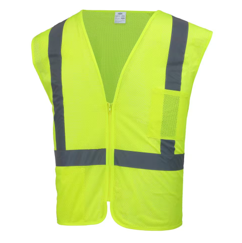 Photo 1 of Hi Visibility Lime Green Class 2 Reflective Safety Vest
