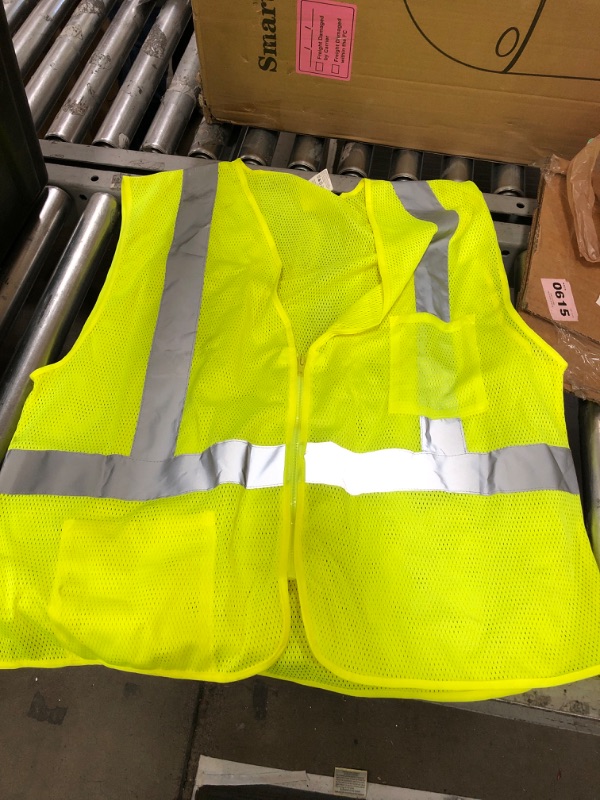 Photo 2 of Hi Visibility Lime Green Class 2 Reflective Safety Vest
