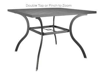 Photo 1 of ***SEE NOTES*** Style Selections Melrose Square Outdoor Dining Table 42-in W x 42-in L with Umbrella Hole
