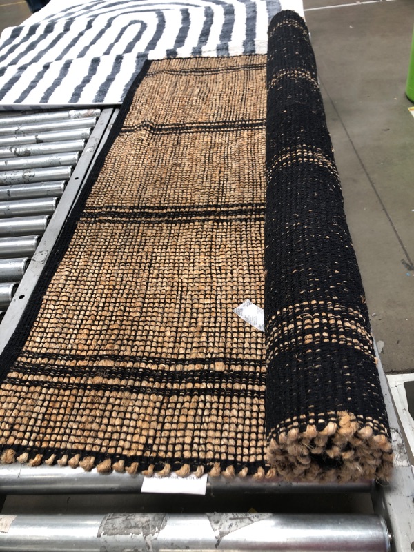 Photo 2 of (NON-REFUNDABLE) Loloi Angela Rose x Loloi Colton Collection CON-01 Natural/Black 5'-0" x 7'-0" Area Rug Natural / Black 5'-0" x 7'-0"