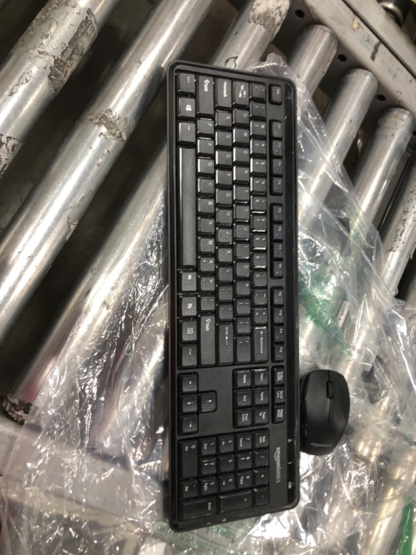 Photo 2 of Amazon Basics Wireless Computer Keyboard and Mouse Combo - Quiet and Compact - US Layout (QWERTY)