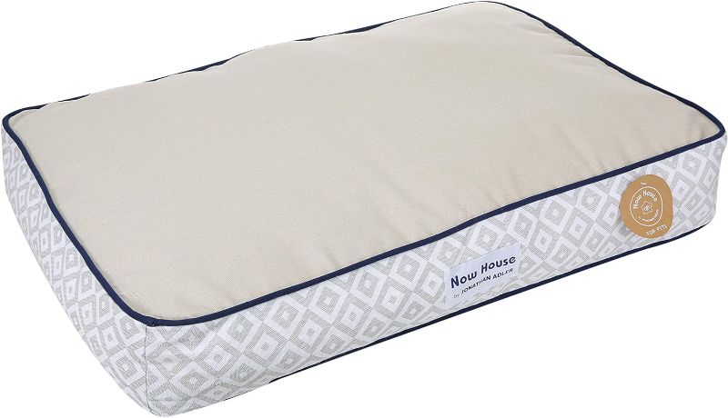 Photo 1 of Now House for Pets by Jonathan Adler Grey Diamond Cushion Dog Bed, Medium Medium Dog Bed Washable Dog Bed for Medium Dogs by Now House by Jonathan Adler (FF16059)
