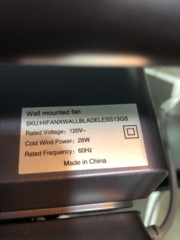 Photo 1 of InfiniPower Bladeless Wall Mount Fan with Remote Control, 15.7" Small & Quiet Tower Fan 90° Adjustable Air Circulation Cooling for Bedroom Sleeping,Table/Desk,Living Room,Home,Office,Commercial Shop