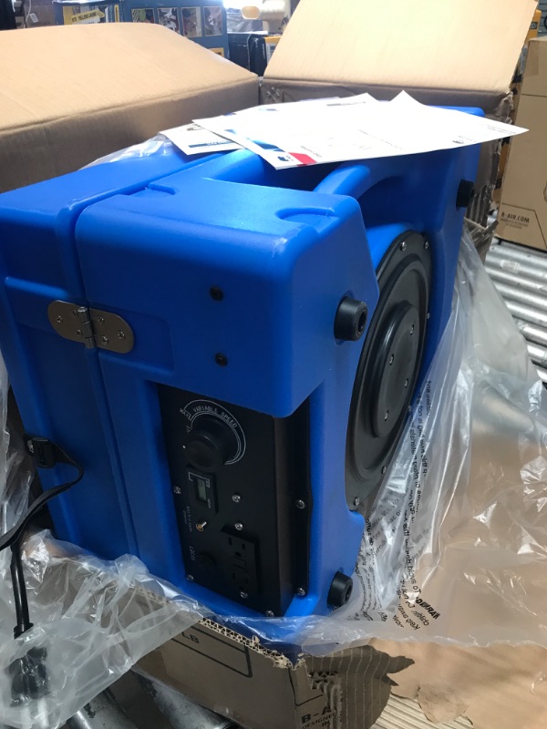 Photo 2 of B-Air 1/3 HP 2.5 Amp HEPA Air Scrubber Purifier for Water Damage Restoration Negative Air Machine in Blue