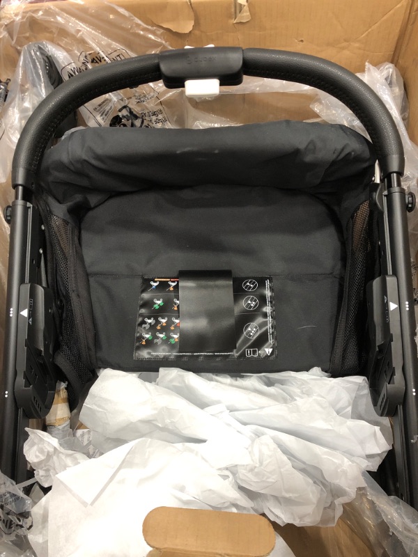 Photo 3 of Cybex Gazelle S All-in-One Toddler and Baby Stroller with Over 20 Modular Configurations, Ergonomic Near-Flat Recline, Shopper Basket, and Compact Fold,Moon Black, Black Frame Moon Black, Black Frame Gazelle S 2