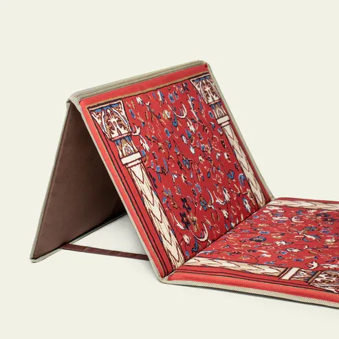 Photo 1 of ABDEEZ Prayer Rug with Backrest - Enhance Your Prayer Experience with Added Comfort
