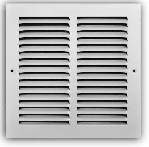 Photo 1 of 10 in. x 10 in. Steel Return Air Grille in White
