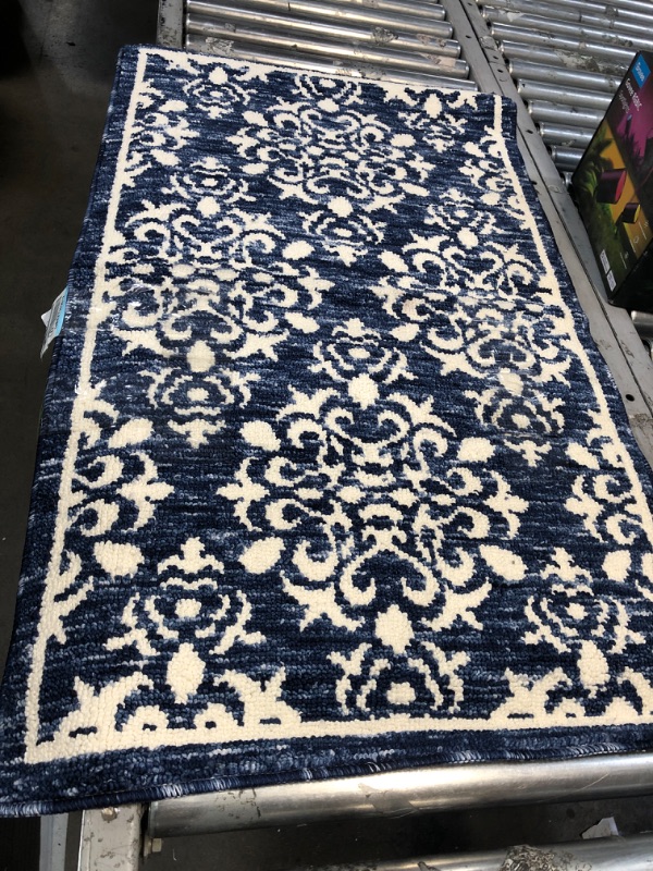 Photo 1 of 2x4ft Blue and White Generic Indoor Rug Mat