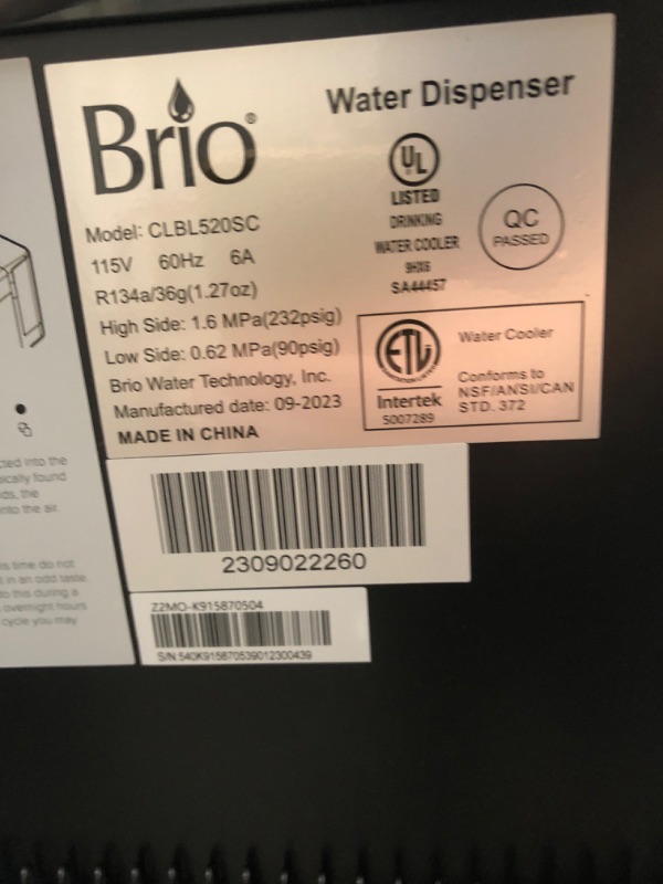 Photo 4 of Brio Self Cleaning Bottom Loading Water Cooler Water Dispenser - Limited Edition