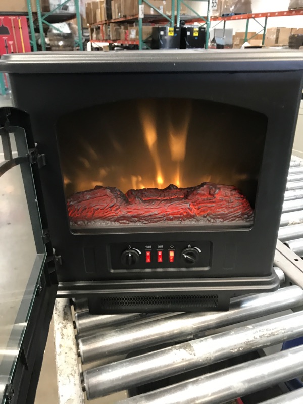 Photo 1 of 750/1500 Watt Wood Stove Style Electric Heater
