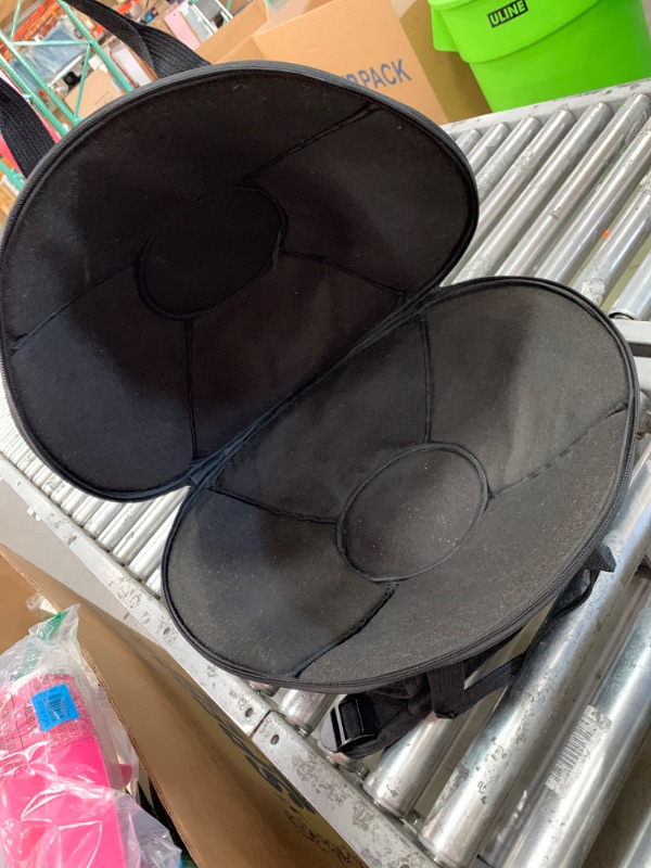Photo 4 of "OW" hand pan in D Minor 9 notes steel hand drum + Soft Hand Pan Bag, Silver,22 inches 440HZ