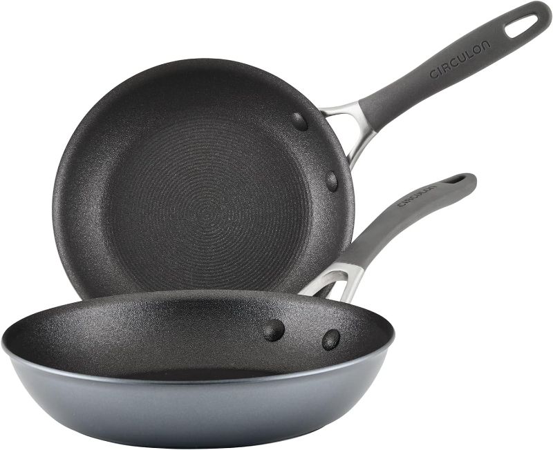 Photo 1 of ***SEE NOTES*** Circulon A1 Series with ScratchDefense Technology Nonstick Induction Frying Pans/Skillet Set, 8.5 Inch and 10 Inch - Graphite, Skillet Set (8.5" & 10")