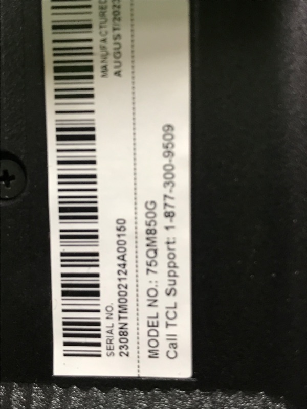 Photo 1 of TCL 75-Inch QM8 QLED 4K Smart Mini LED TV with Google TV (75QM850G, 2023 Model) Dolby Vision, Dolby Atmos, HDR Ultra, Game Accelerator up to 240Hz, Voice Remote, Works with Alexa, Streaming Television 75 inches