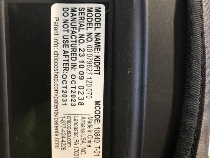 Photo 3 of **DIRTY** Chicco KidFit ClearTex Plus 2-in-1 Belt-Positioning Booster Car Seat, Backless and High Back Booster Seat, for Children Aged 4 Years and up and 40-100 lbs. | Drift/Grey KidFit Plus with ClearTex® No Chemicals Drift/Grey