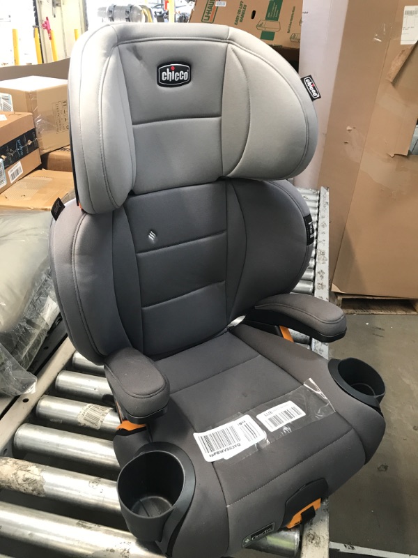 Photo 2 of **DIRTY** Chicco KidFit ClearTex Plus 2-in-1 Belt-Positioning Booster Car Seat, Backless and High Back Booster Seat, for Children Aged 4 Years and up and 40-100 lbs. | Drift/Grey KidFit Plus with ClearTex® No Chemicals Drift/Grey