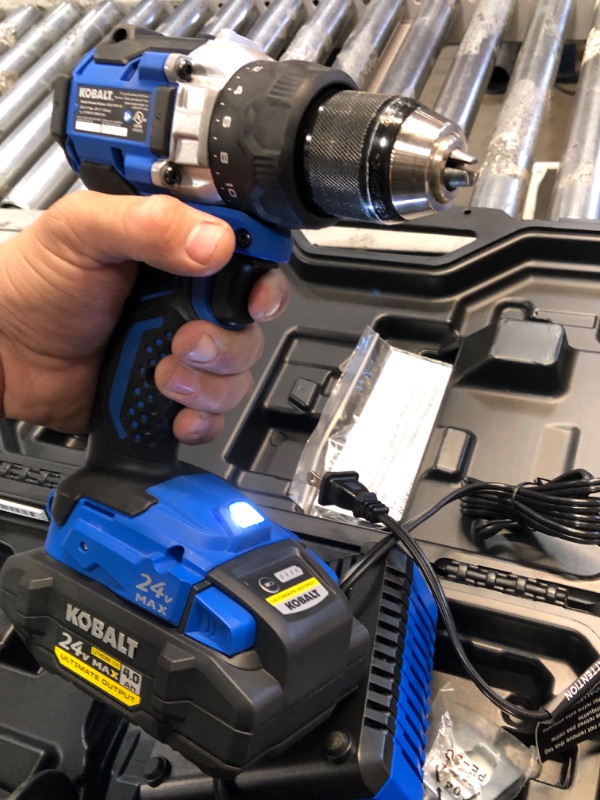 Photo 3 of Kobalt XTR 24-Volt Max 1/2-in Brushless Cordless Drill (Charger Included)