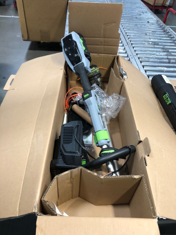 Photo 2 of EGO ST6151LB 15-Inch 56-Volt Lithium-ion Cordless POWERLOAD™ String Trimmer with Aluminum Telescopic Shaft & 615 CFM Blower Combo Kit with 2.5Ah Battery and Charger Included Upgraded 615CFM Combo Kit w/2.5Ah battery