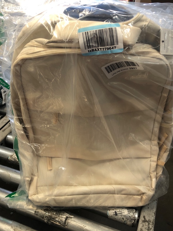 Photo 1 of Travel Backpack with Wheels,Rolling Backpack Roller Backpack Wheeled Laptop Backpack Business Backpack Carry on Backpack Flight Approved Fits 17 inch Laptop Backpack with Wheels for Women-Beige