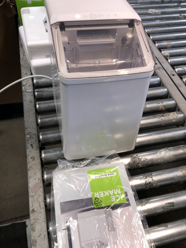 View 2 of Oraimo Nugget Ice Maker, Ice Makers Countertop, 26 Lbs/Day Tooth-Friendly Chewable Ice with Self-Cleaning & Auto Water Refill, Sonic Pebble Ice Maker Machine for RV, Home and Kitchen, Silver White