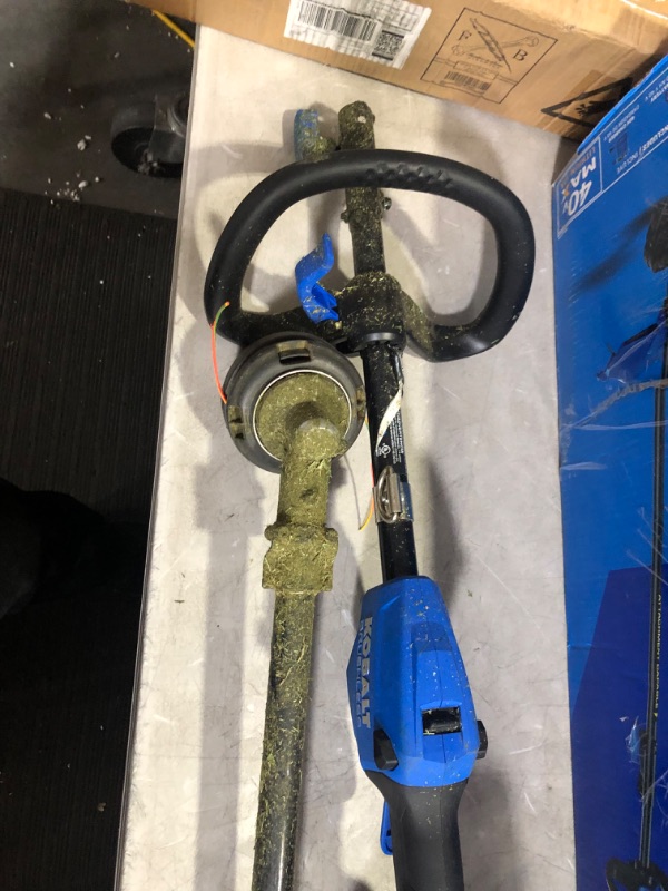 Photo 5 of ***HEAVILY USED AND DIRTY - SEE PICTURES - NO BATTERY OR CHARGER - UNABLE TO TEST - SEE PICTURES***
Kobalt Gen4 40-volt 15-in Straight Shaft Attachment Capable Battery String Trimmer 4 Ah (Battery and Charger Not Included)
