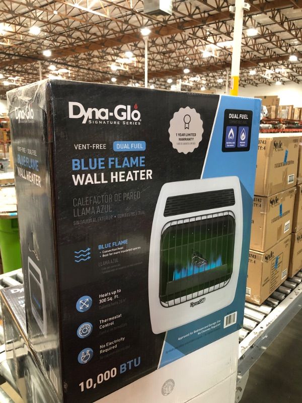 Photo 2 of *FACTORY SEALED**Dyna-Glo 10000-BTU Wall-Mount Indoor Natural Gas or Liquid Propane Vent-Free Convection Heater
