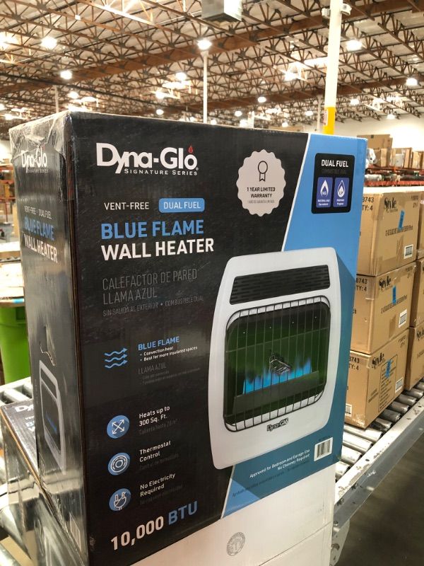 Photo 1 of **FACTORY SEALED**Dyna-Glo 10000-BTU Wall-Mount Indoor Natural Gas or Liquid Propane Vent-Free Convection Heater
